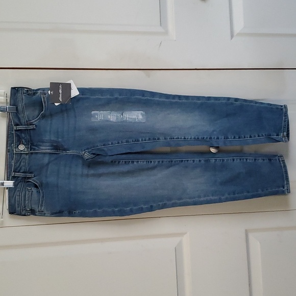 Eddie Bauer Womens Slightly Curvy Skinny Jeans Size 2 Petite NEW - Picture 1 of 5